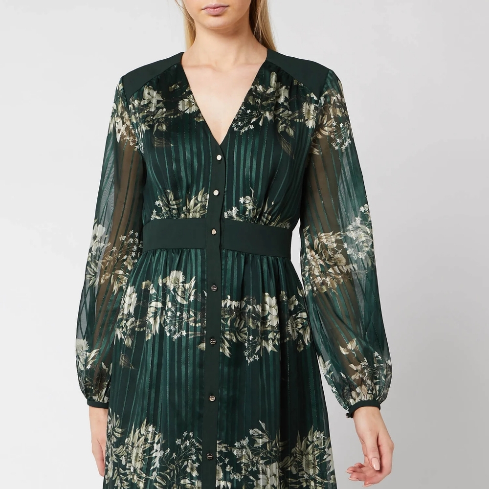 Ted Baker Delyla Meadowsweet Long-Sleeve Midi Dress - Picture 5 of 8